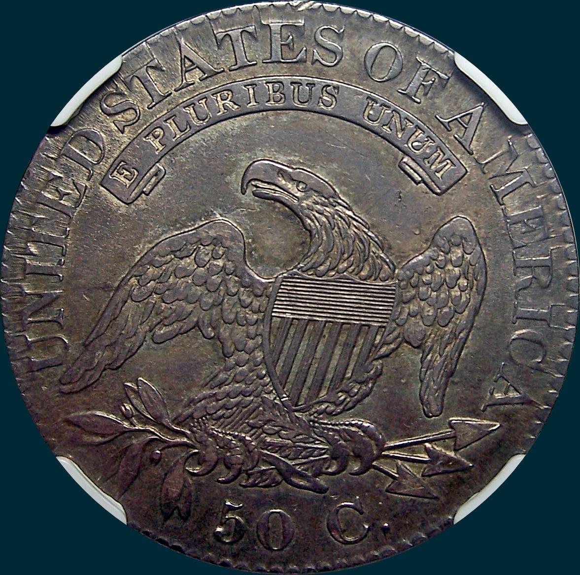 1826 O-110, capped bust half dollar