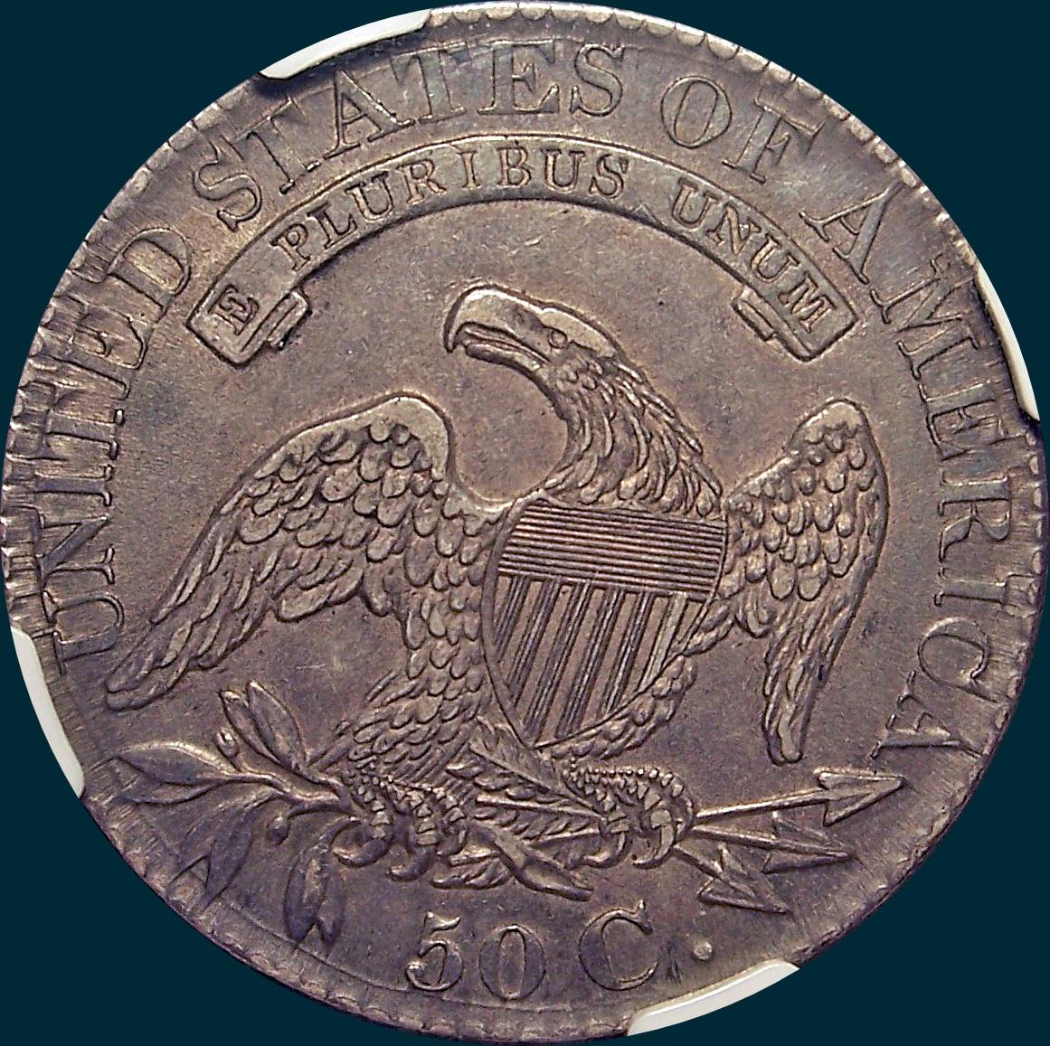 1826 O-119, capped bust half dollar