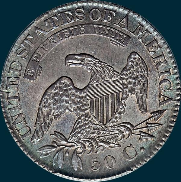 1827, O-108a, R4-, Square Base 2, Capped Bust, Half Dollar