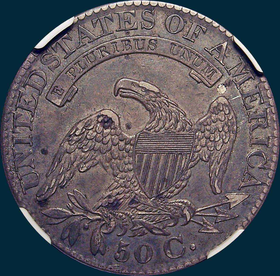 1827 O-112, Capped bust half dollar