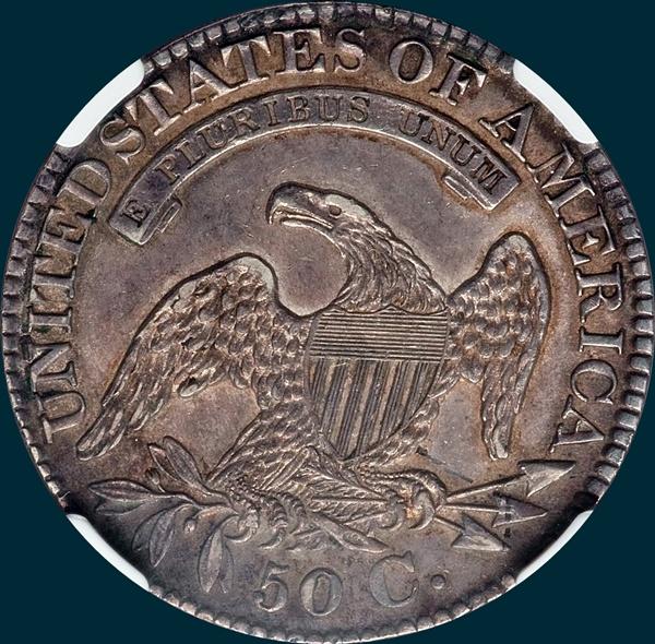 1827 O-113, Capped bust half dollar