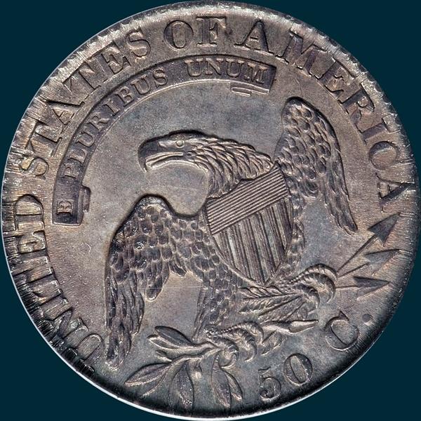 1827, O-117a, R4, Square Base 2, Capped Bust, Half Dollar