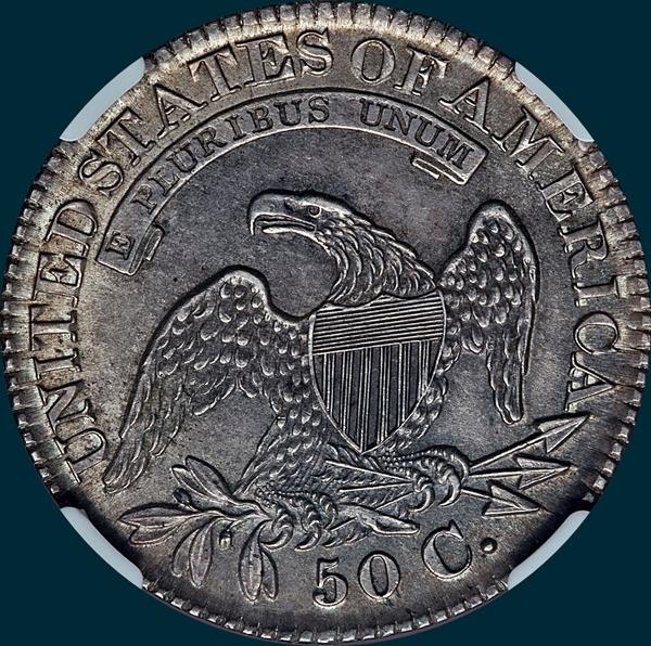 1827 O-140, Capped bust half dollar