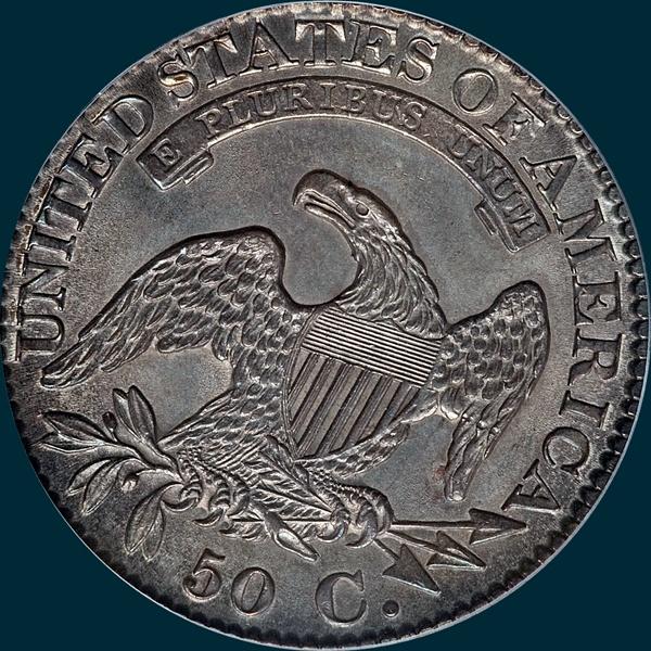 1827, O-147, R4, Curl Base 2, Capped Bust, Half Dollar