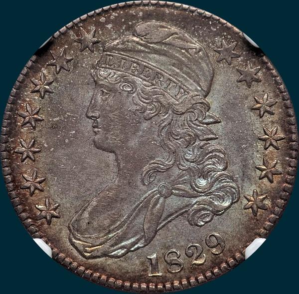 1829, O-119, Capped Bust, Half Dollar