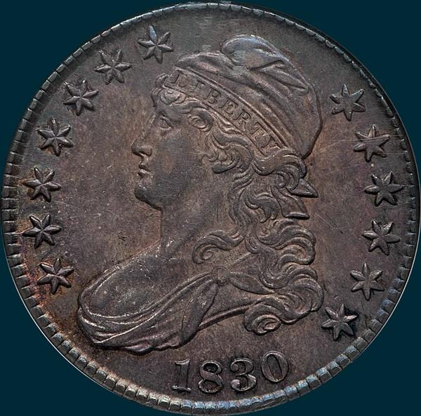 1830, O-102, Small 0, Capped Bust, Half Dollar