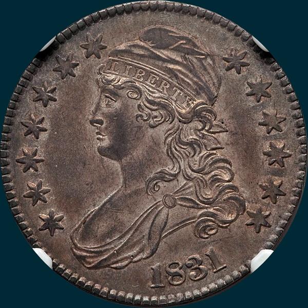 1831, O-113, Capped Bust, Half Dollar