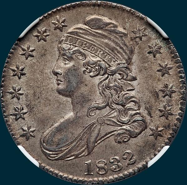 1832, O-101, Large Letters, Capped Bust, Half Dollar