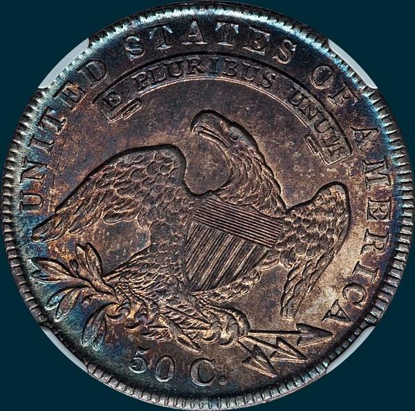 1836 o-113, capped bust half dollar