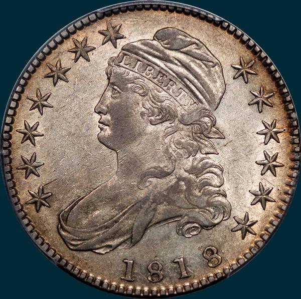 1818, O-115, Capped Bust, Half Dollar