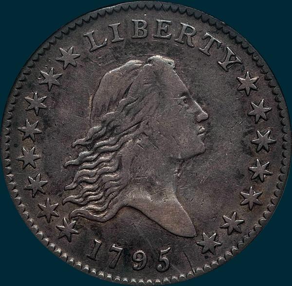 1795, O-117a,  Flowing Hair, Half Dollar