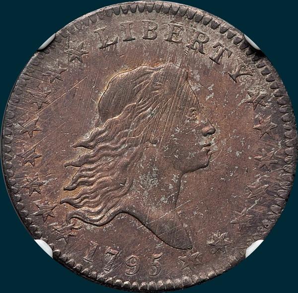 1795, O-124 Edge, Flowing Hair, Half Dollar