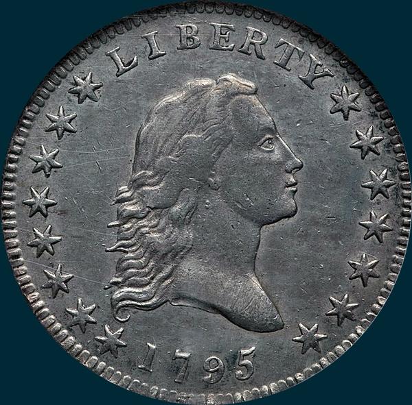 1795, O-126 Edge, Flowing Hair, Half Dollar