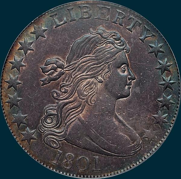 1801, O-101, Draped Bust, Half Dollar