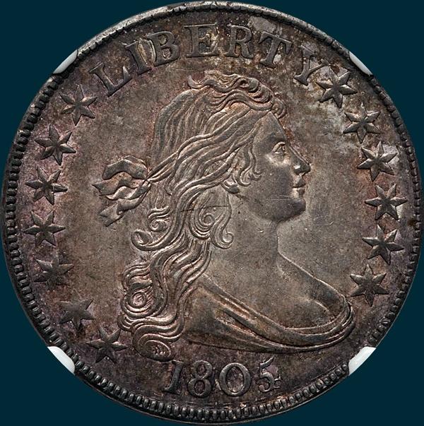 1805/4, O-101, R3, Draped Bust, Half Dollar