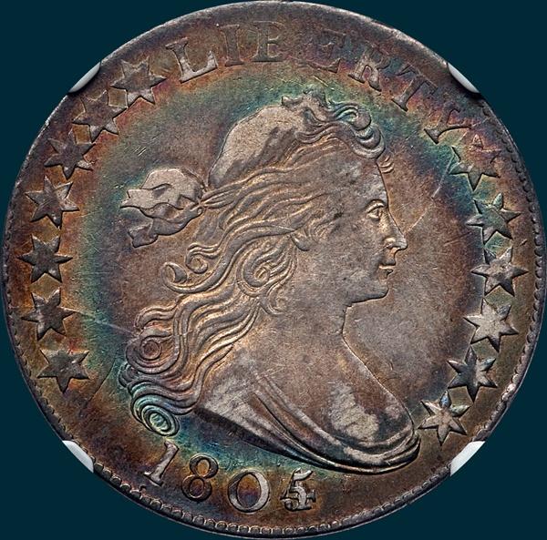 1805/4, O-103a, R5+, Draped Bust, Half Dollar