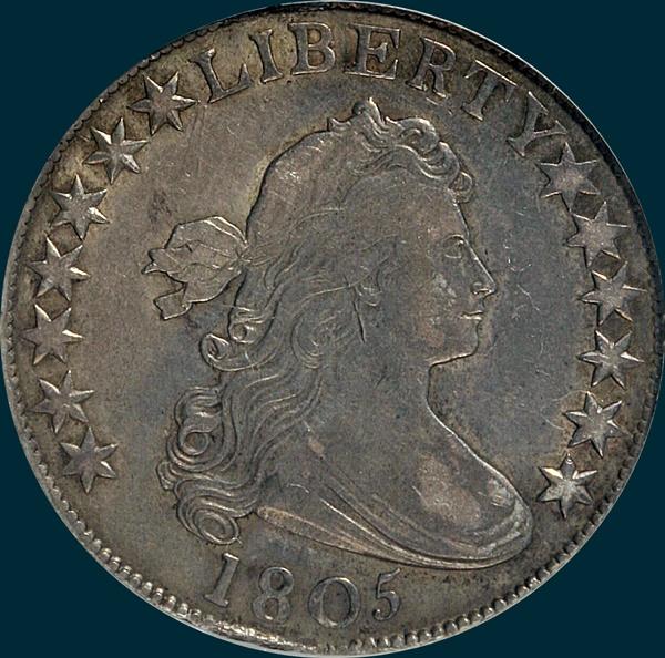 1805, O-105a, R6?, Draped Bust, Half Dollar