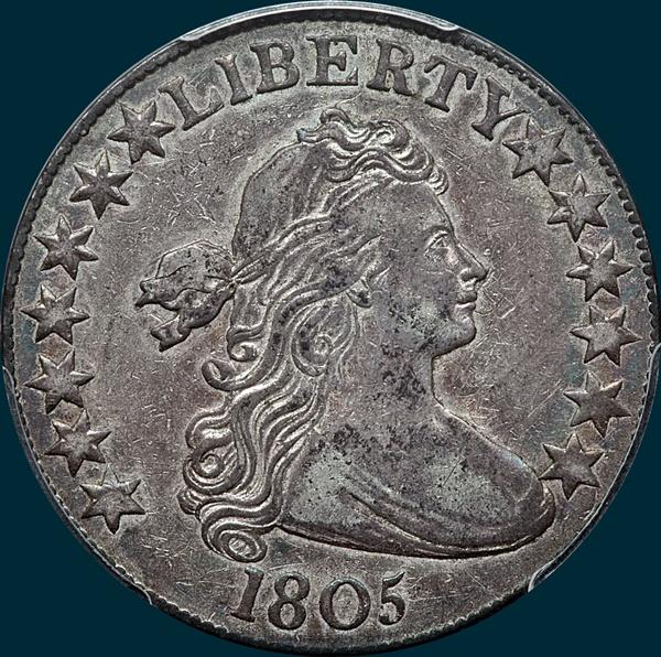 1805, O-109, Draped Bust, Half dollar
