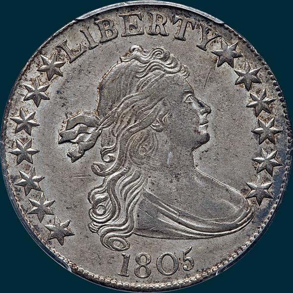 1805, O-109b, R7+, Draped Bust, Half Dollar