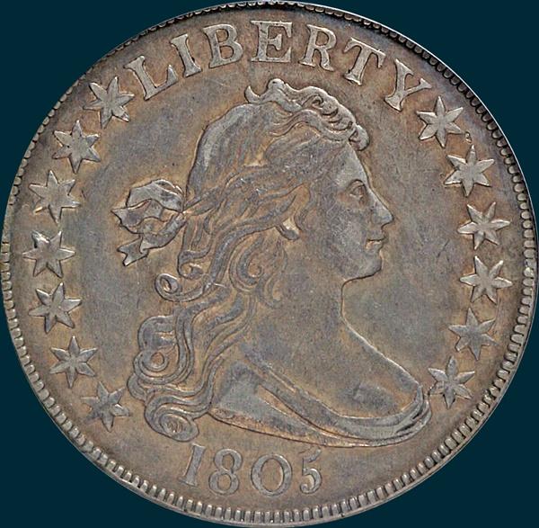 1805, O-113, Draped Bust, Half dollar