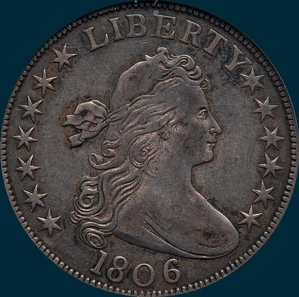 1806, O-107, Draped Bust, Half Dollar