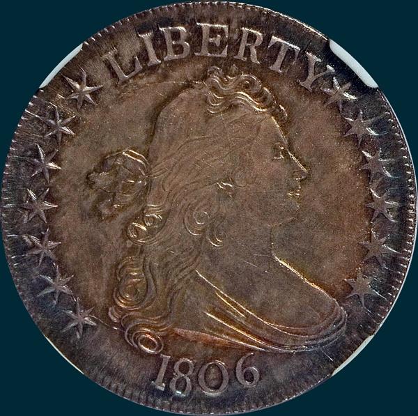 1806, O-121, Draped Bust, Half Dollar