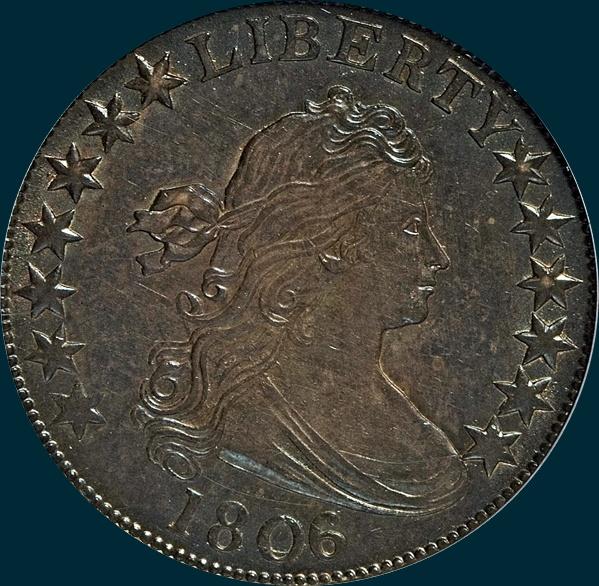 1806/5, O-102, Draped Bust, Half Dollar