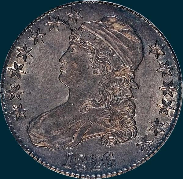 1826, O-112 Prime Die State, Capped Bust, Half Dollar