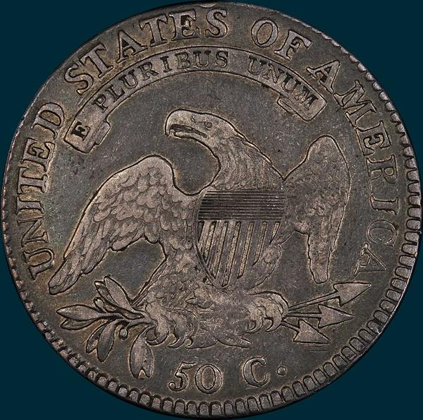 1817, O-102, 7 over 4, Capped Bust, Half Dollar