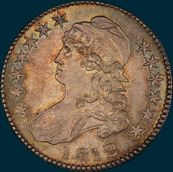 1812 o-110, capped bust half dollar