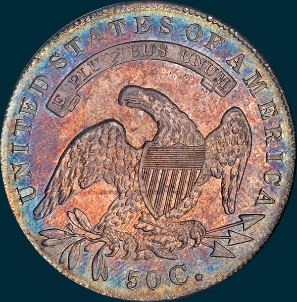 1835 o-109, capped bust, half dollar