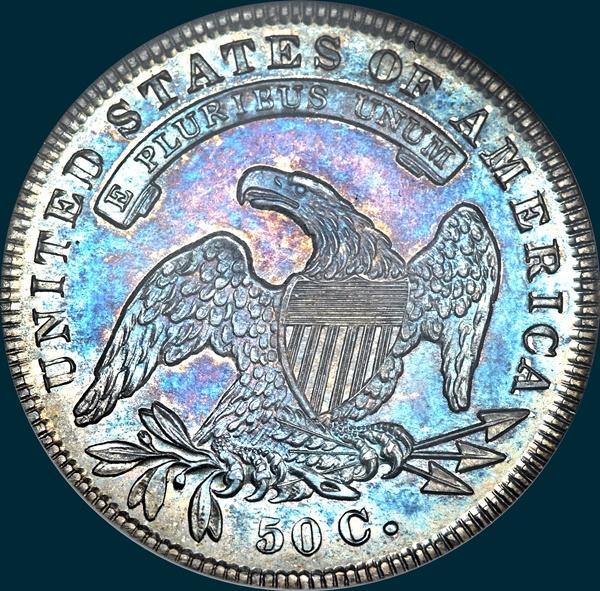 1836 o-109, capped bust half dollar