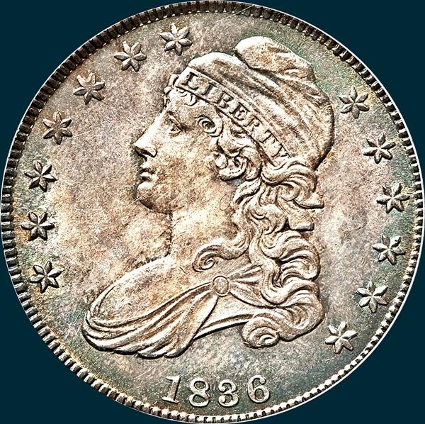 1836 o-111, capped bust half dollar