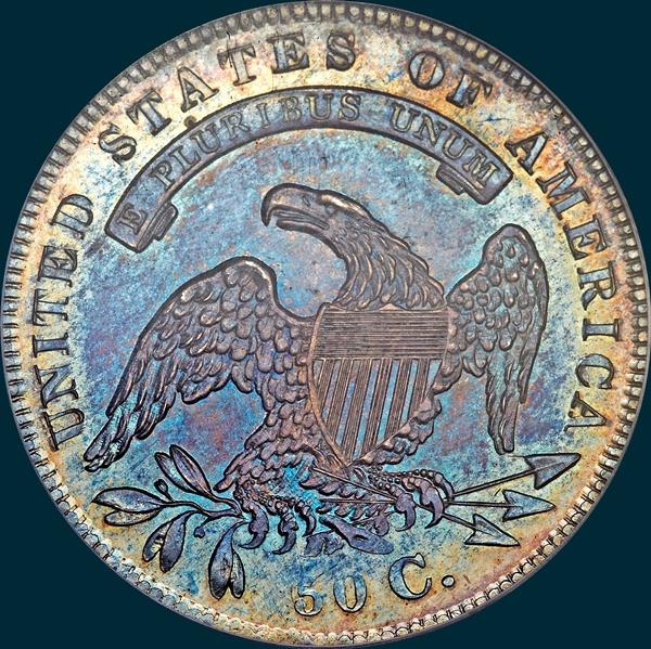 1836, O-116, 50 over 00,  Capped Bust, Half Dollar