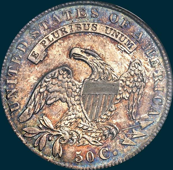 1834, O-120, Small Date, Small Letters, Capped Bust, Half Dollar