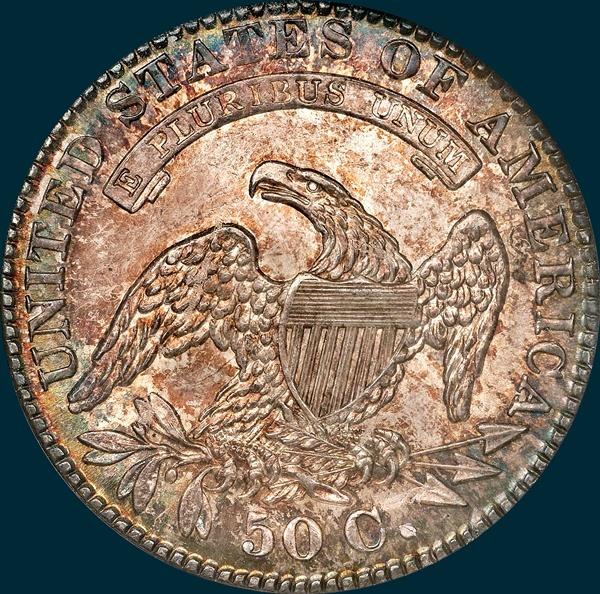 1831, O-102 capped bust half dollar