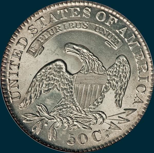 1831, O-116 capped bust half dollar