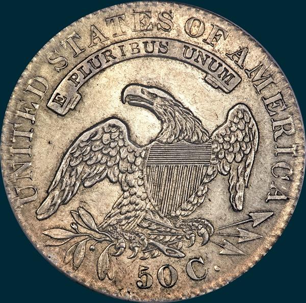 1831 O-117, capped bust, half dollar