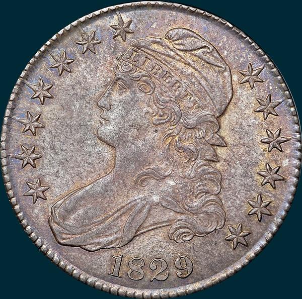 1829, O-116a, Capped Bust, Half Dollar