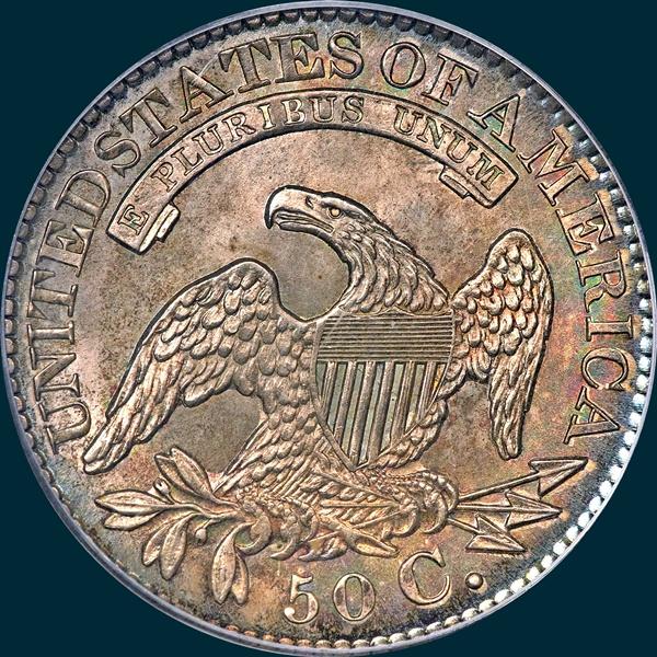 1828 O-118, small 8's large letters, capped bust half dollar