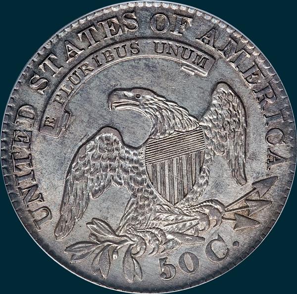 1829, 29 over 27, O-102a, Capped Bust, Half Dollar