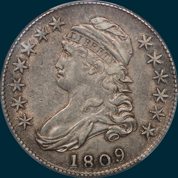 1809 O-113,Capped Buat, half dollar