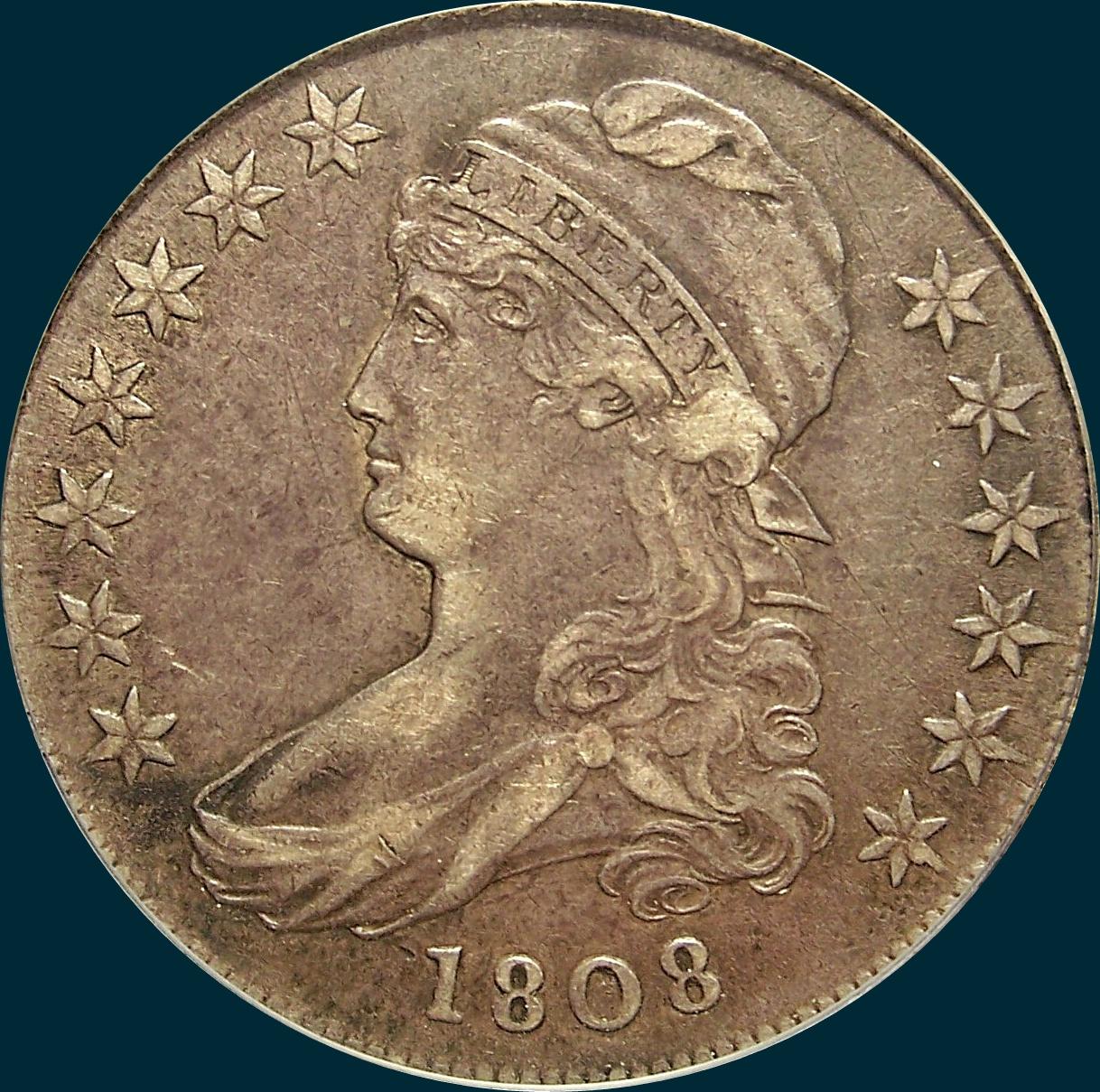 1808 O-108 Capped Bust half dollar