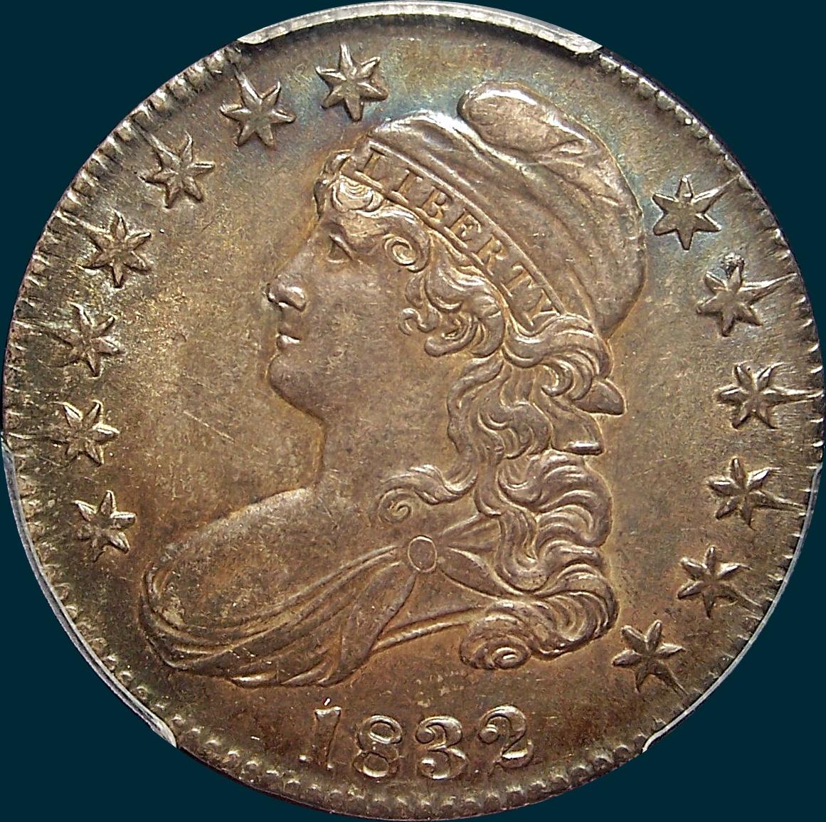 1832, O-104, Small Letters, Capped Bust, Half Dollar