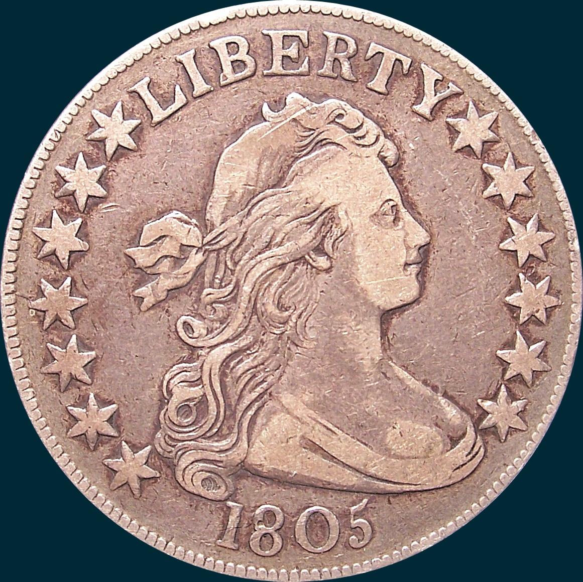 1805, O-112, R2, Draped Bust, Half Dollar