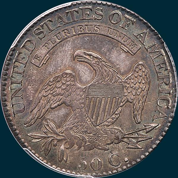 1825, O-107, Capped Bust, Half Dollar