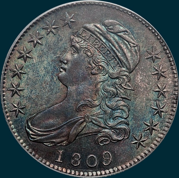 1809, O-107 R3, Capped Bust, Half Dollar