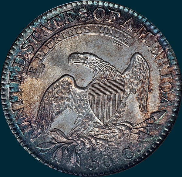 1823, O-104, Capped Bust, Half Dollar