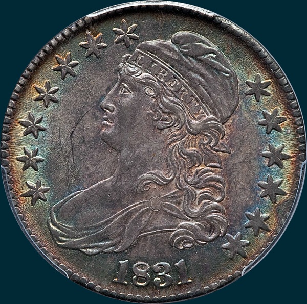 1831, O-114, Capped Bust, Half Dollar