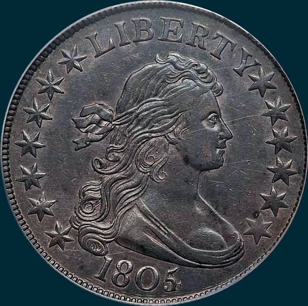 1805/4, O-102, Draped Bust, Half dollar